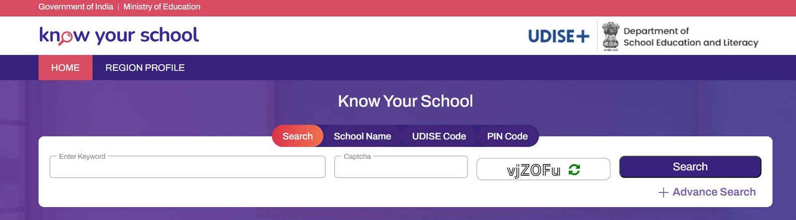 Know Your School (KYS): Search UDISE Without Login